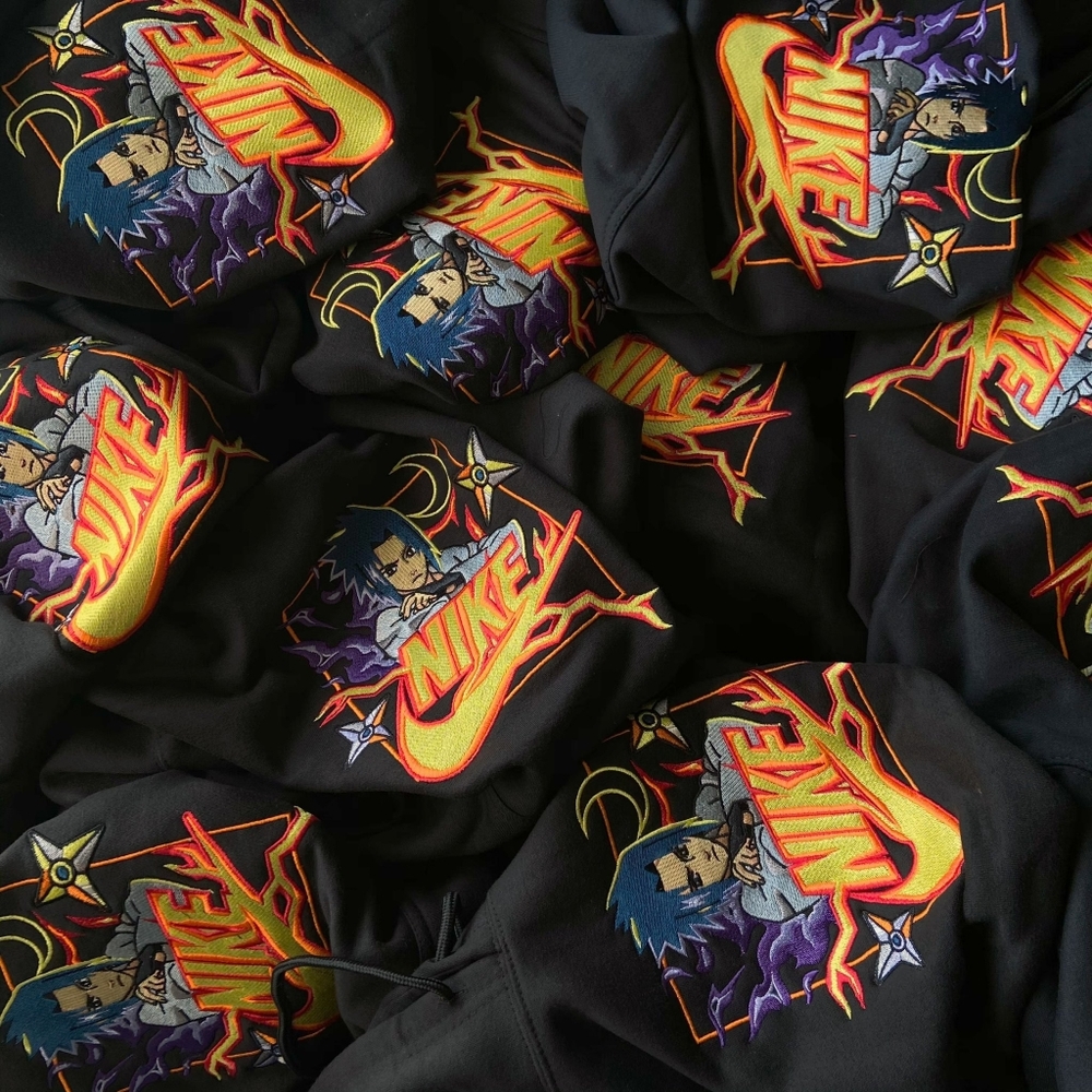 Rare Nike Sasuke Naruto Hoodie Noralache size Small Mens